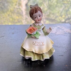 Lefton Vintage Ceramic Base with Green Accents 1960s